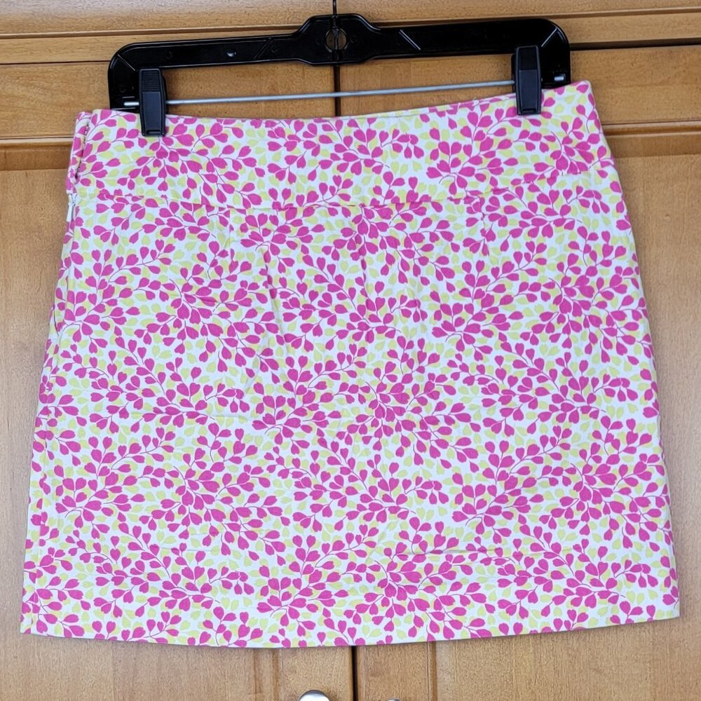 J. Crew Pink Yellow/Green White A-Line Mini Skirt With Pockets - 8 - Picture 2 of 4